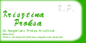 krisztina proksa business card